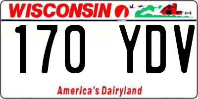 WI license plate 170YDV