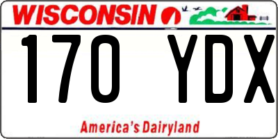 WI license plate 170YDX