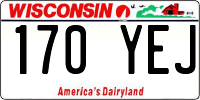 WI license plate 170YEJ