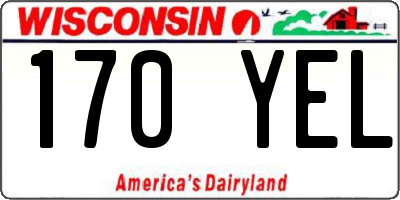 WI license plate 170YEL