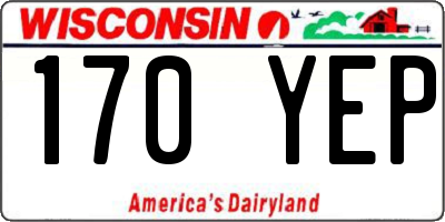 WI license plate 170YEP