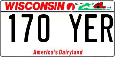 WI license plate 170YER