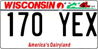 WI license plate 170YEX