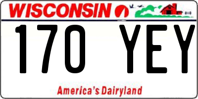 WI license plate 170YEY