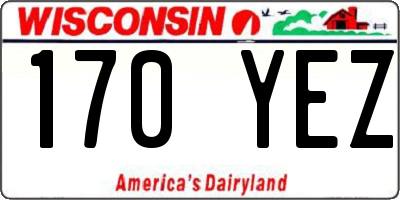 WI license plate 170YEZ