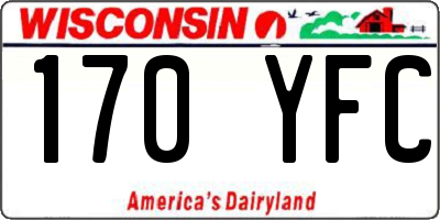WI license plate 170YFC