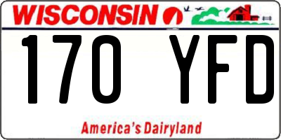 WI license plate 170YFD