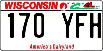 WI license plate 170YFH