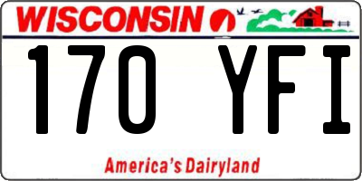 WI license plate 170YFI