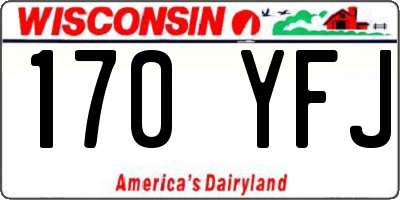 WI license plate 170YFJ