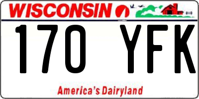 WI license plate 170YFK