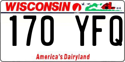 WI license plate 170YFQ