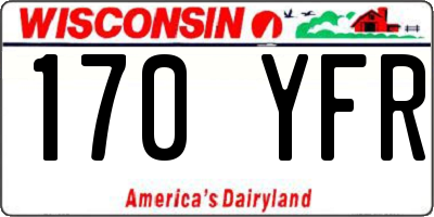 WI license plate 170YFR
