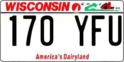 WI license plate 170YFU
