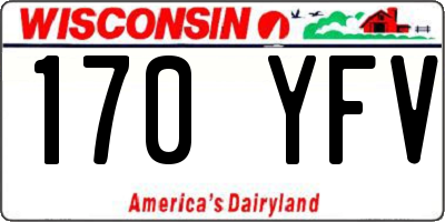 WI license plate 170YFV