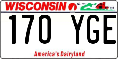 WI license plate 170YGE