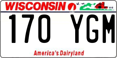 WI license plate 170YGM
