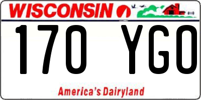 WI license plate 170YGO