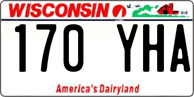 WI license plate 170YHA