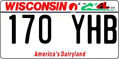 WI license plate 170YHB