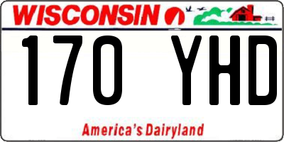 WI license plate 170YHD