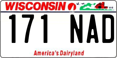 WI license plate 171NAD