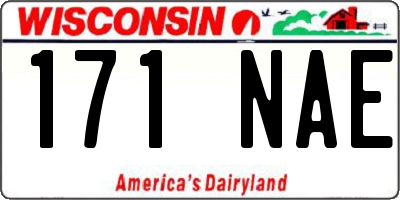 WI license plate 171NAE