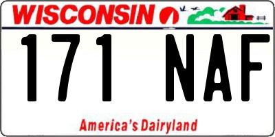 WI license plate 171NAF