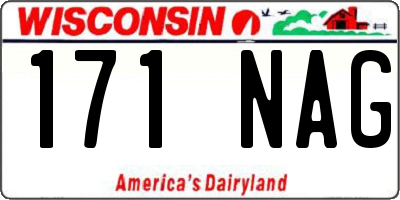 WI license plate 171NAG