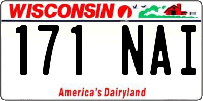 WI license plate 171NAI