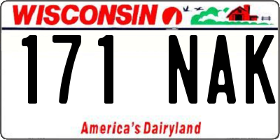 WI license plate 171NAK
