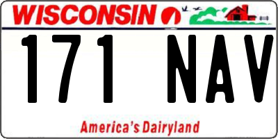 WI license plate 171NAV