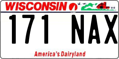 WI license plate 171NAX