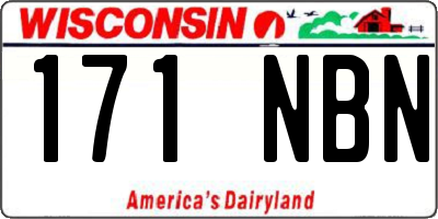 WI license plate 171NBN
