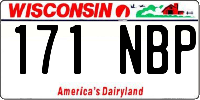 WI license plate 171NBP