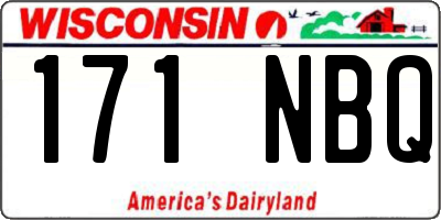 WI license plate 171NBQ