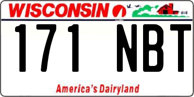 WI license plate 171NBT