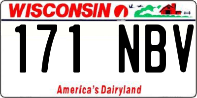 WI license plate 171NBV