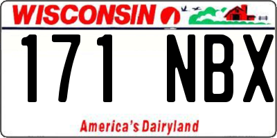 WI license plate 171NBX