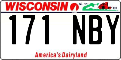 WI license plate 171NBY