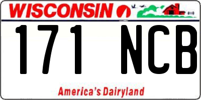 WI license plate 171NCB