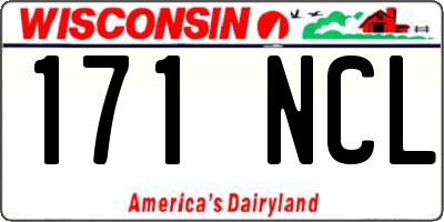 WI license plate 171NCL