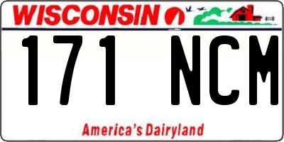 WI license plate 171NCM