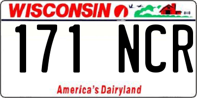 WI license plate 171NCR