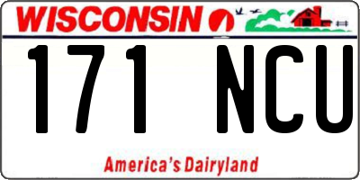 WI license plate 171NCU