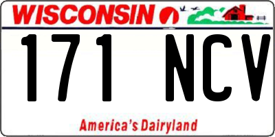 WI license plate 171NCV