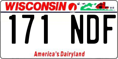 WI license plate 171NDF