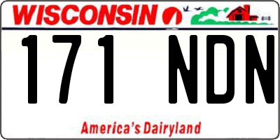 WI license plate 171NDN