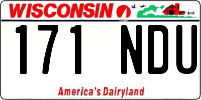 WI license plate 171NDU