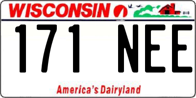 WI license plate 171NEE